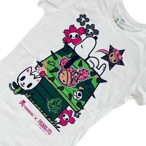 Tokidoki x Peanuts Snoopy Cactus SANDy Skull Flowers Shirt Teens’ Large Tee NWT